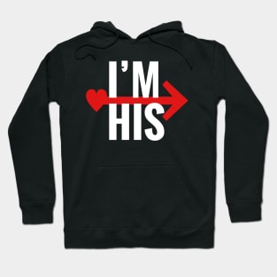 I'm His RIGHT Arrow Black Couple Matching Hoodie